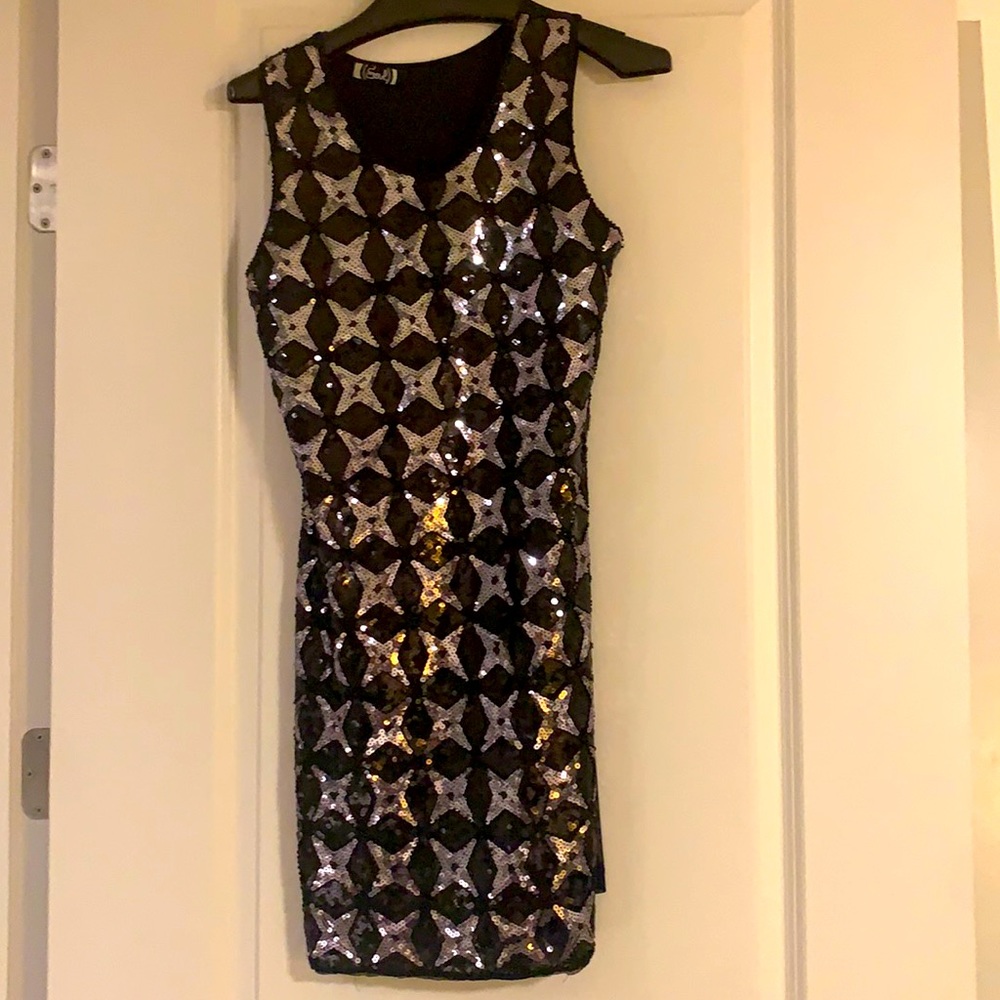 Glitter NYE holiday sequin dress